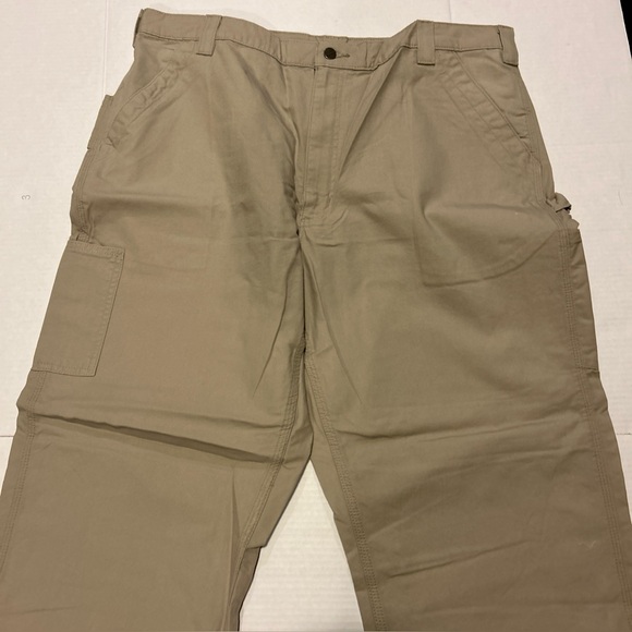 NWOT Carhartt Men’s 40x30 Loose Fit Canvas Utility Work Pant Tan B151-TAN - Picture 6 of 14